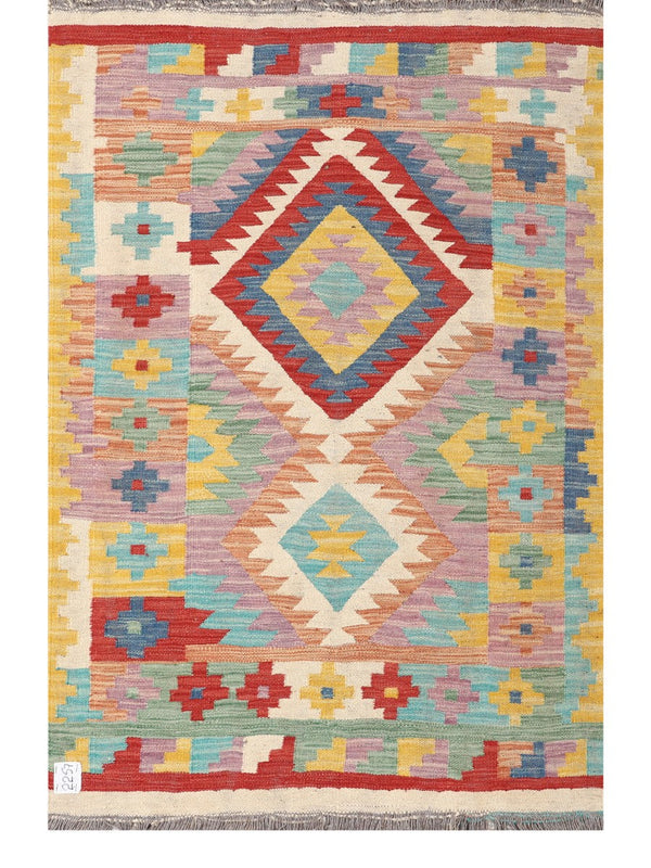 Maimana Afghanistan Kilim Rug - 147 x98 cm