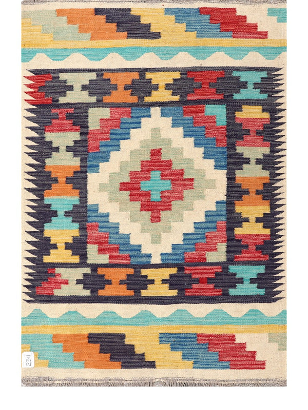 Maimana Afghanistan Kilim Rug - 148 x101 cm