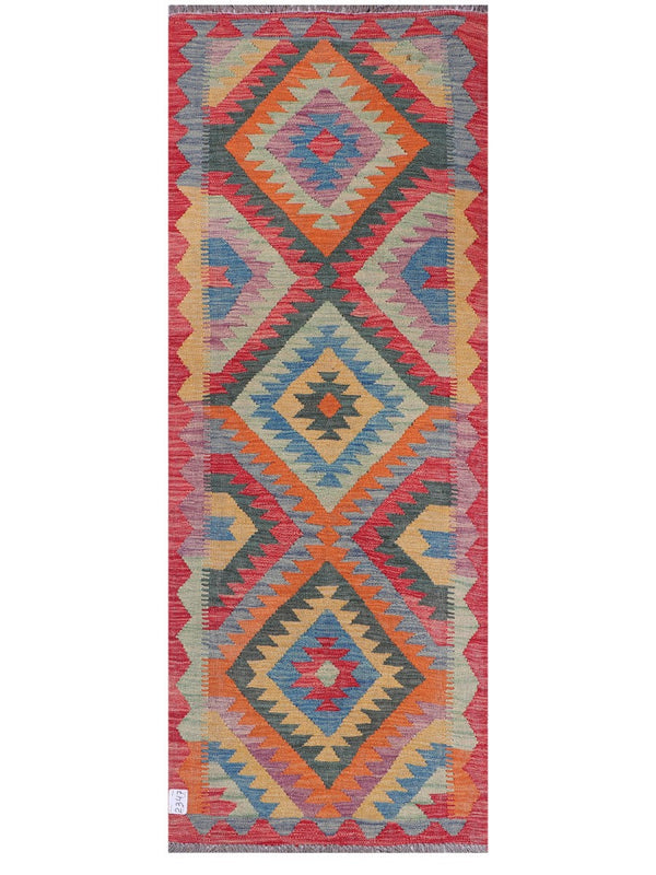Maimana Afghanistan Kilim Rug - 196 x74 cm