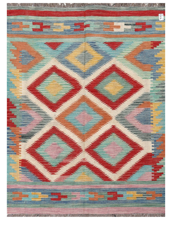 Maimana Afghanistan Kilim Rug - 192 x142 cm