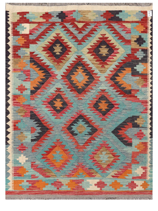 Maimana Afghanistan Kilim Rug - 198 x150 cm