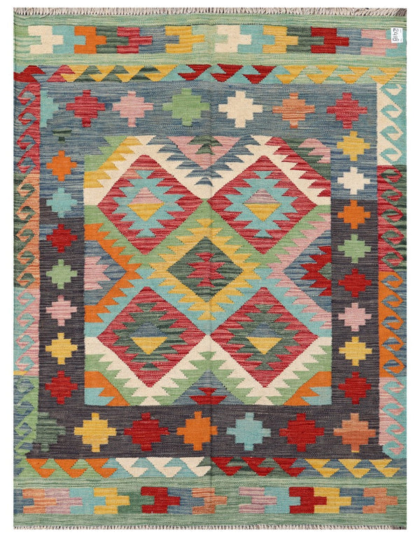 Maimana Afghanistan Kilim Rug - 199 x148 cm