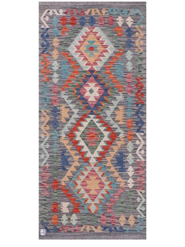 Maimana Afghanistan Kilim Rug - 190 x86 cm