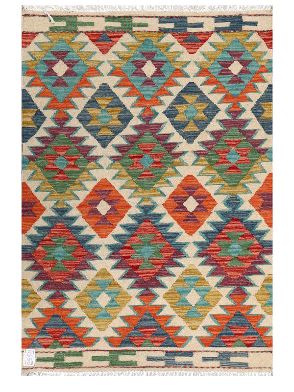 Maimana Afghanistan Kilim Rug - 127 x 86 cm