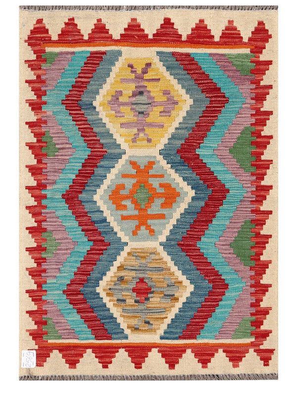 Maimana Afghanistan Kilim Rug - 117 x 81 cm