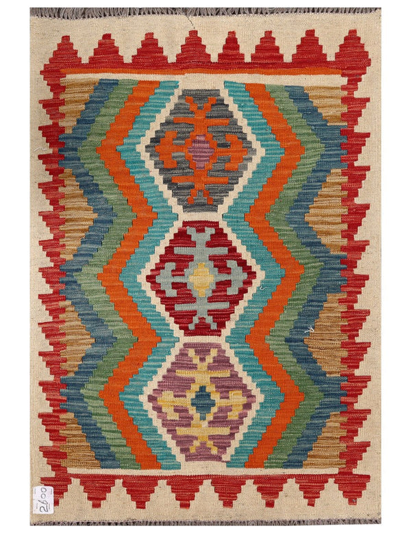 Maimana Afghanistan Kilim Rug - 118 x 80 cm