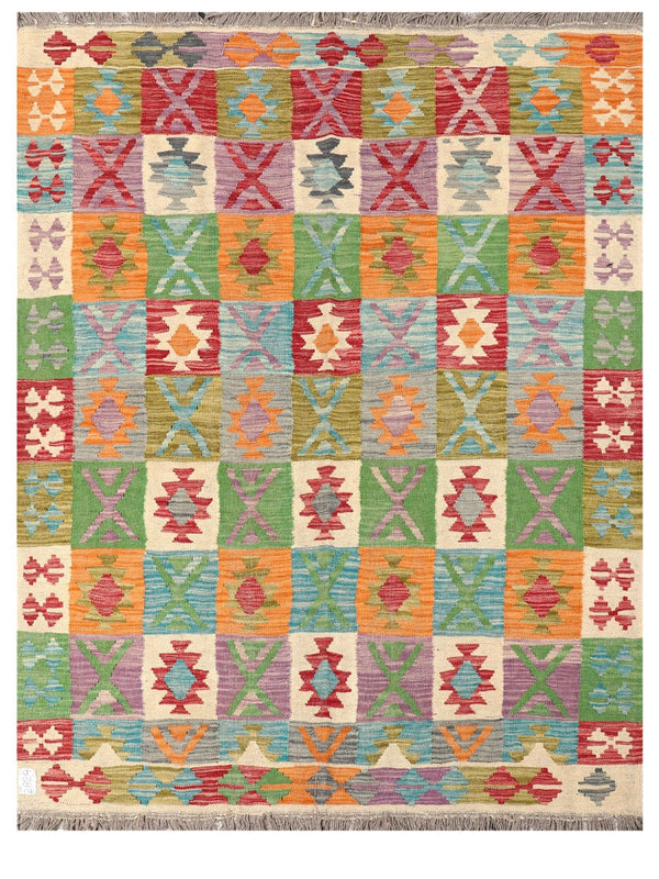 Maimana Afghanistan Kilim Rug - 195 x151 cm