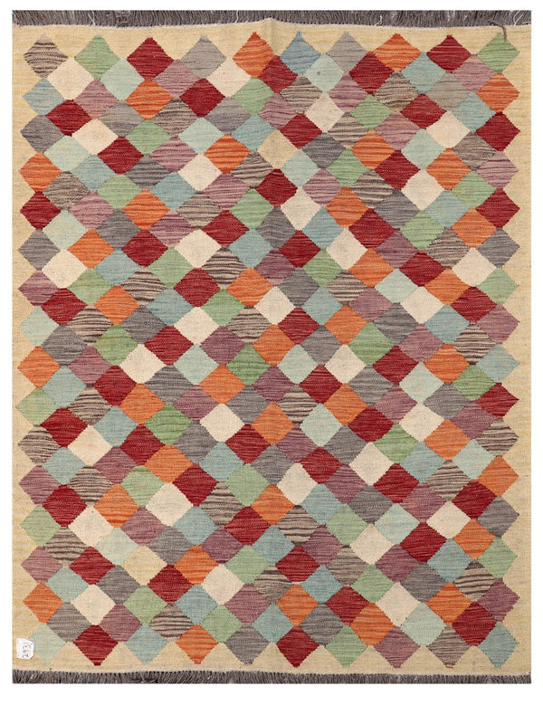 Maimana Afghanistan Kilim Rug - 192 x141 cm