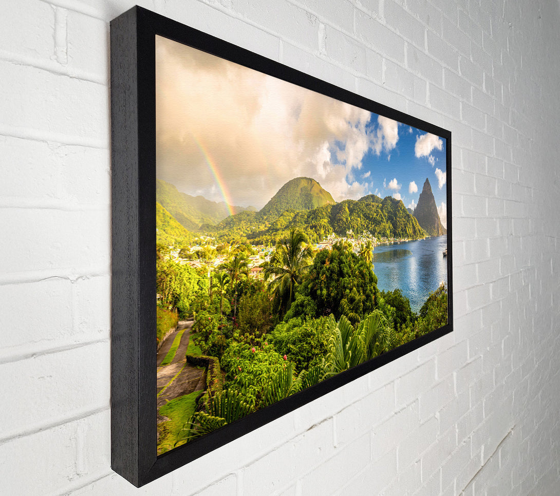  A Canvas Print of Jungle paradise rainbow Canvas Print