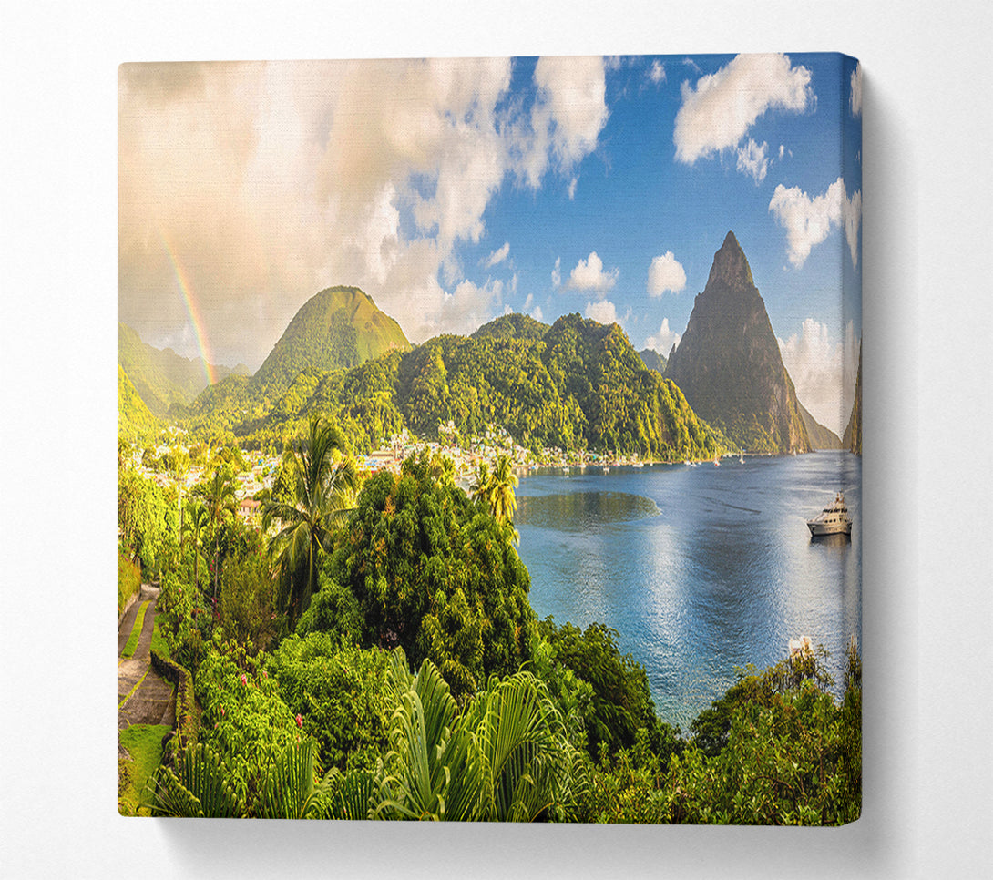  A Canvas Print of Jungle paradise rainbow Canvas Print