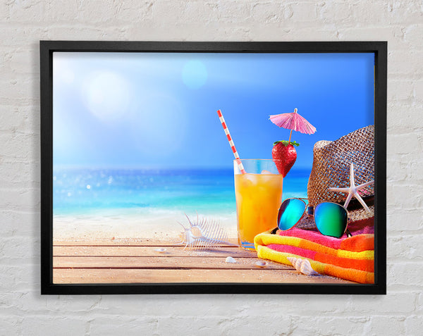 Relax by the beach Framed Print