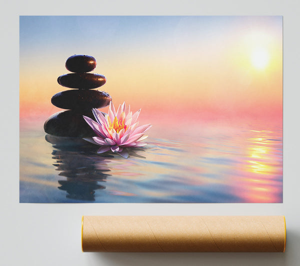 Zen Stones Lilly Print