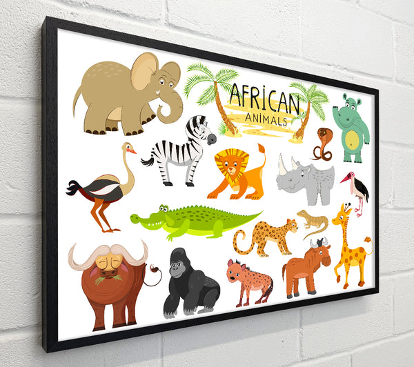 African animals cartoon