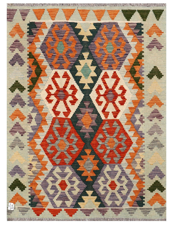Maimana Afghanistan Kilim Rug - 139 x102 cm
