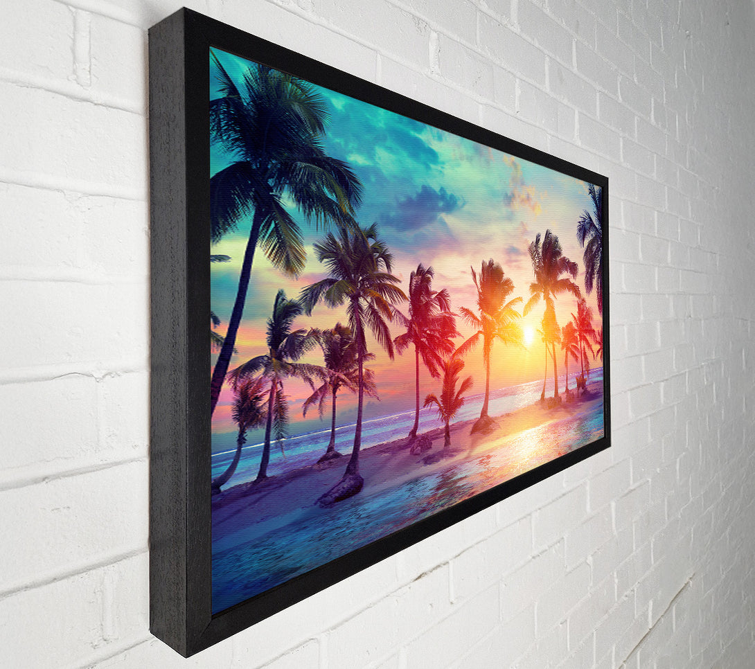 A Canvas Print of Hawaii Sunset sea Canvas Wall Art