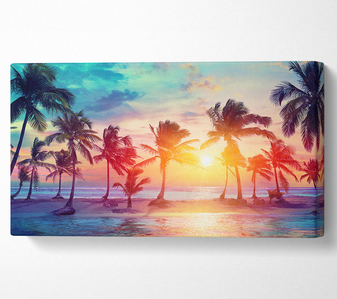  A Canvas Print of Hawaii Sunset sea Canvas Wall Art