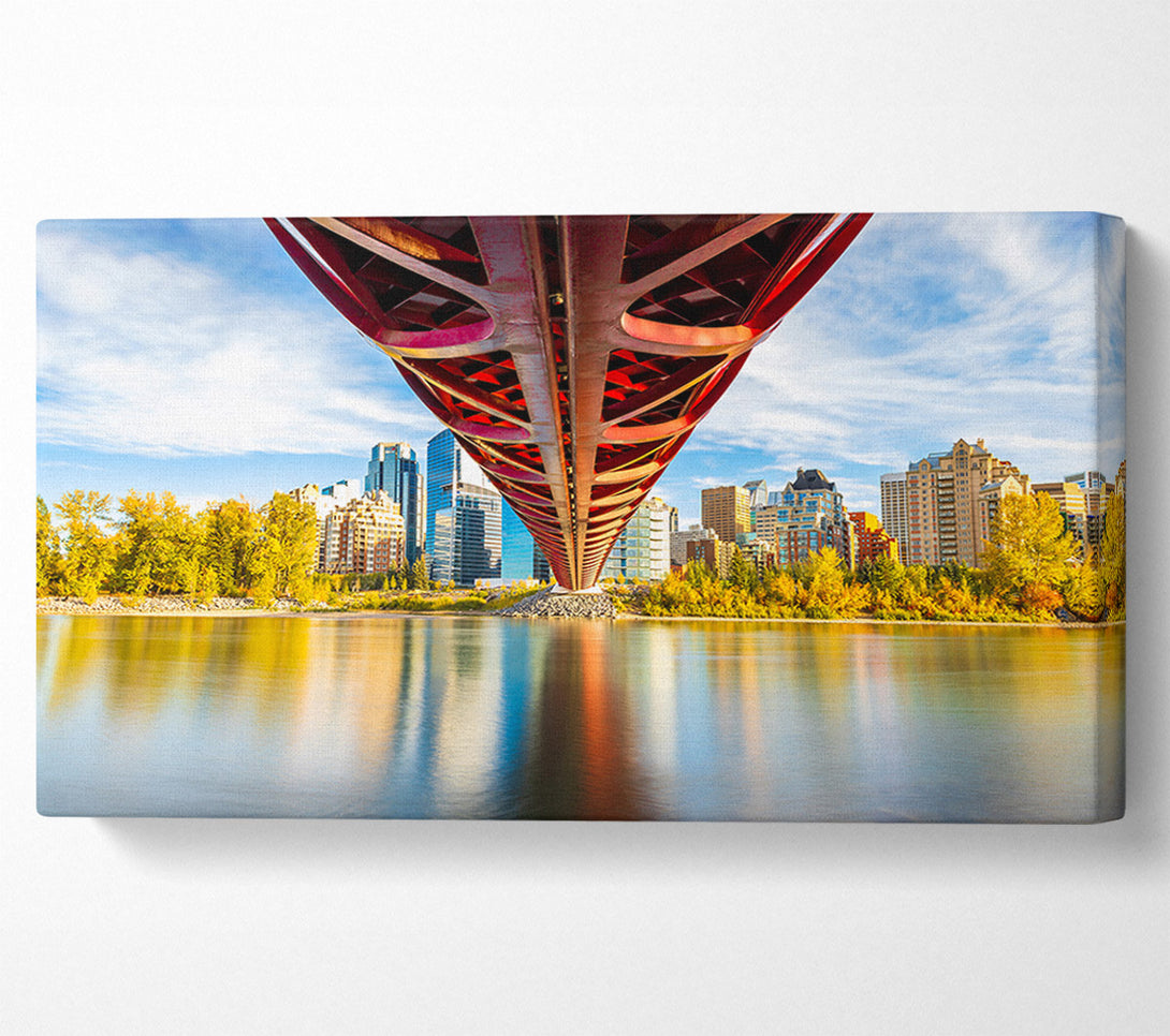  A Canvas Print of Bridge over the water city view Canvas Print