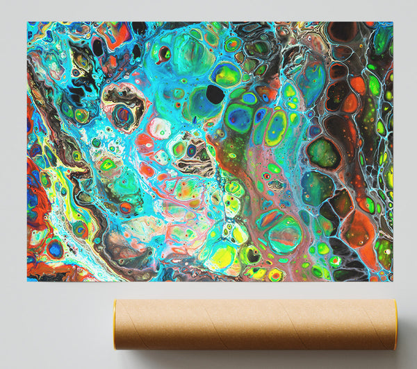 Neon Splash Oil Paints Print