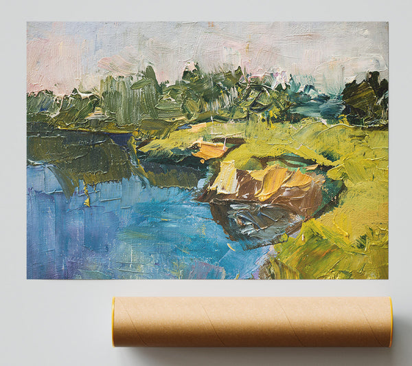 Acrylic On Canvas Paint Strokes Giclee Print