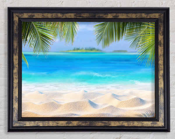Palm Beach Island Sea Framed Print