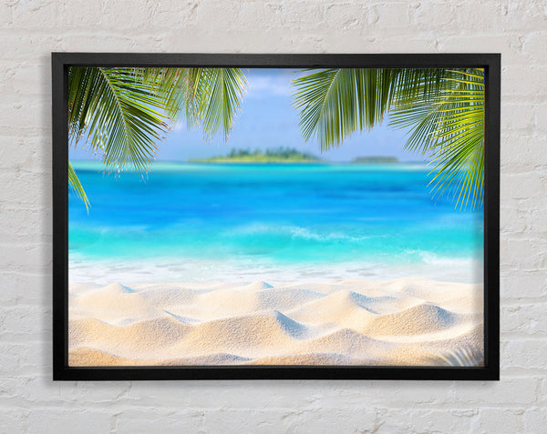 Palm Beach Island Sea Framed Print