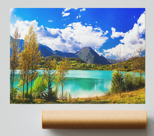 Blue Lagoon Deep Blue Skies Print