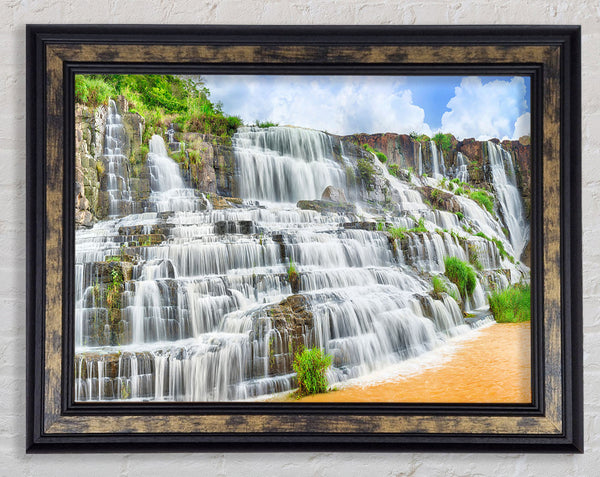 waterfall madness river Framed Print