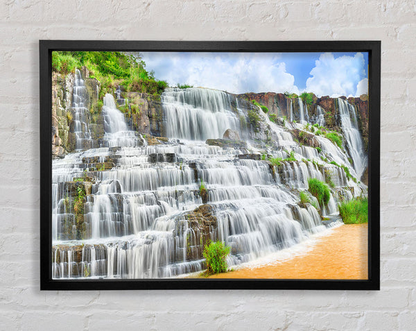 waterfall madness river Framed Print
