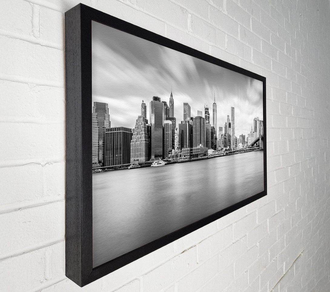  A Canvas Print of Grey cityscape views soft Canvas Art