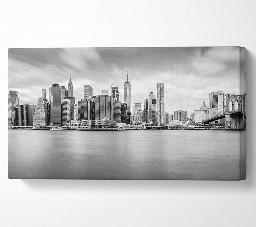  A Canvas Print of Grey cityscape views soft Canvas Art