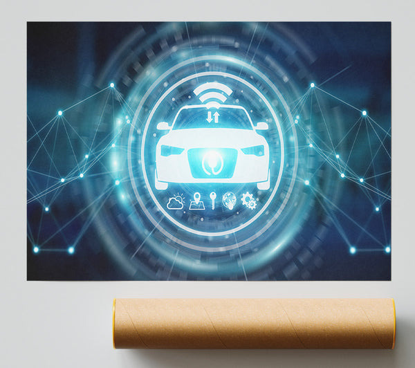 Electric Car Charge Giclee Print