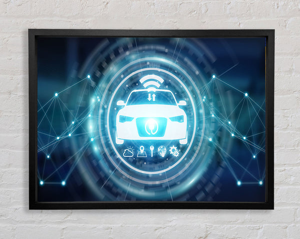 Electric car charge Framed Print