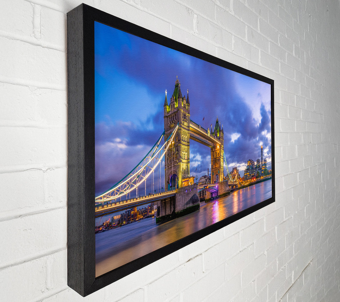  A Canvas Print of London Bridge at night Canvas Wall Art
