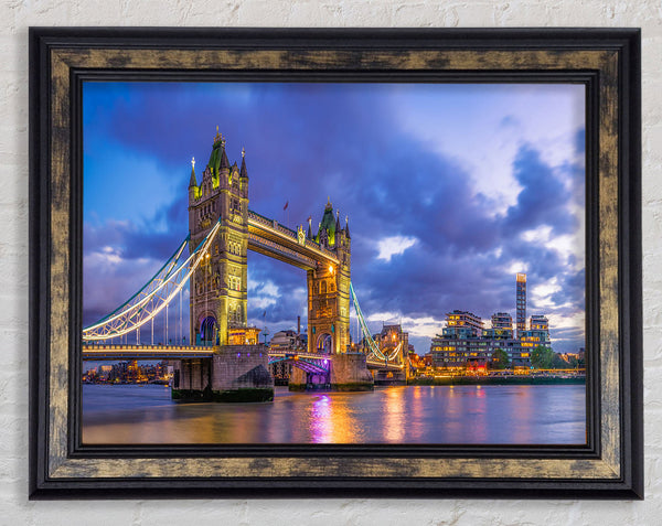 London Bridge at night Framed Print