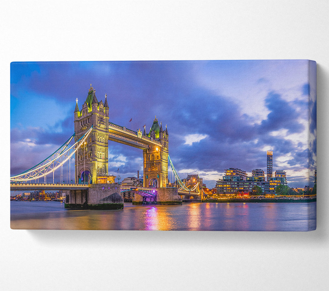  A Canvas Print of London Bridge at night Canvas Wall Art
