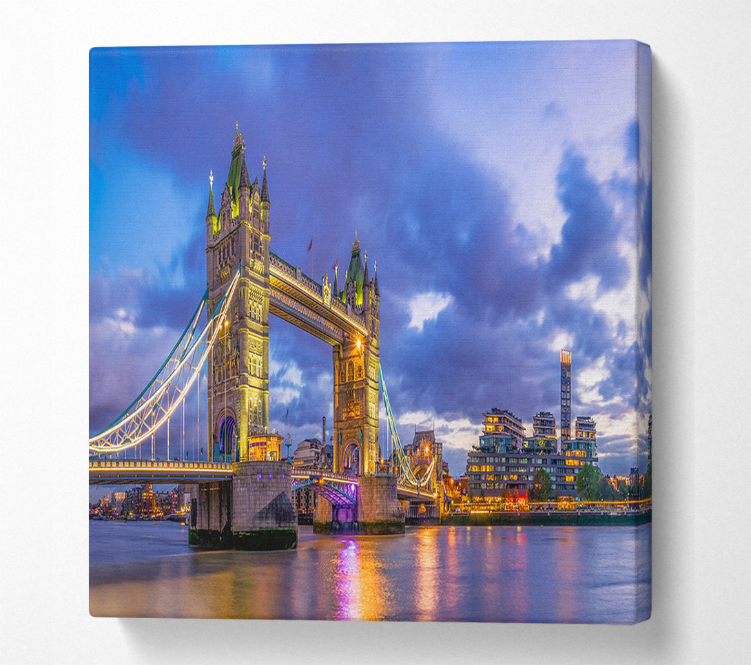  A Canvas Print of London Bridge at night Canvas Wall Art