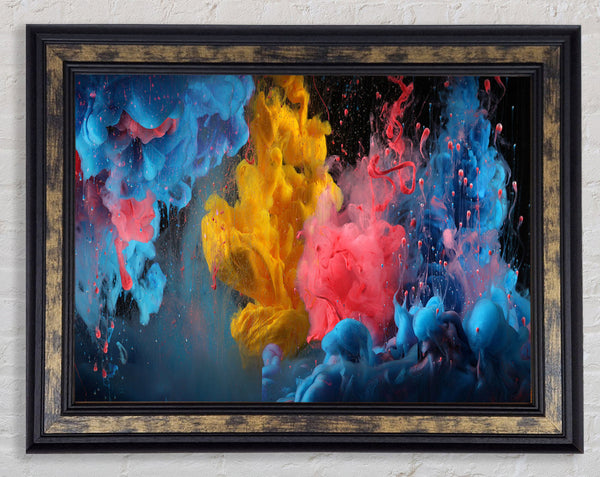Paint Cloud In Water Framed Print