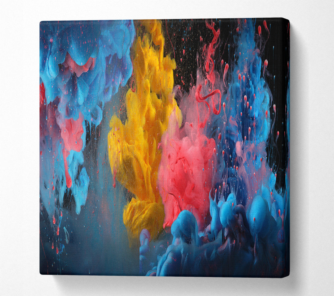  A Canvas Print of Paint Cloud In Water Canvas Wall Art