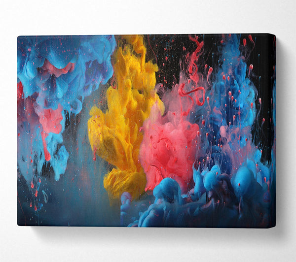  A Canvas Print of Paint Cloud In Water Canvas Wall Art