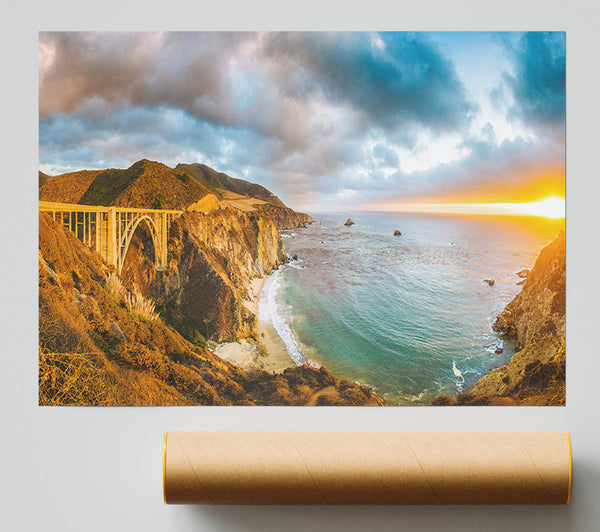 Bridge Over The Cliffs And Cove Poster