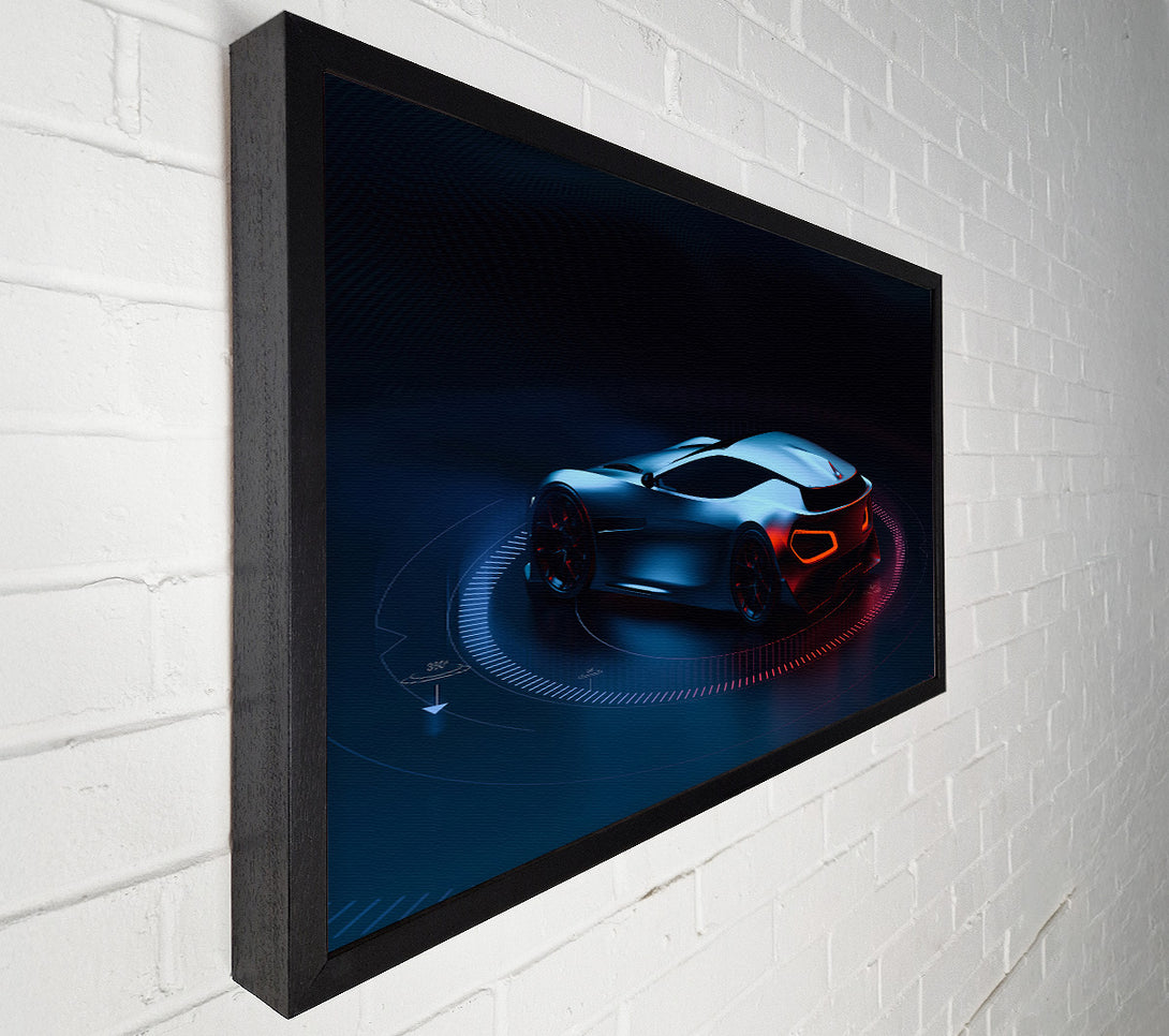  A Canvas Print of Full Spin futuristic car Canvas Print