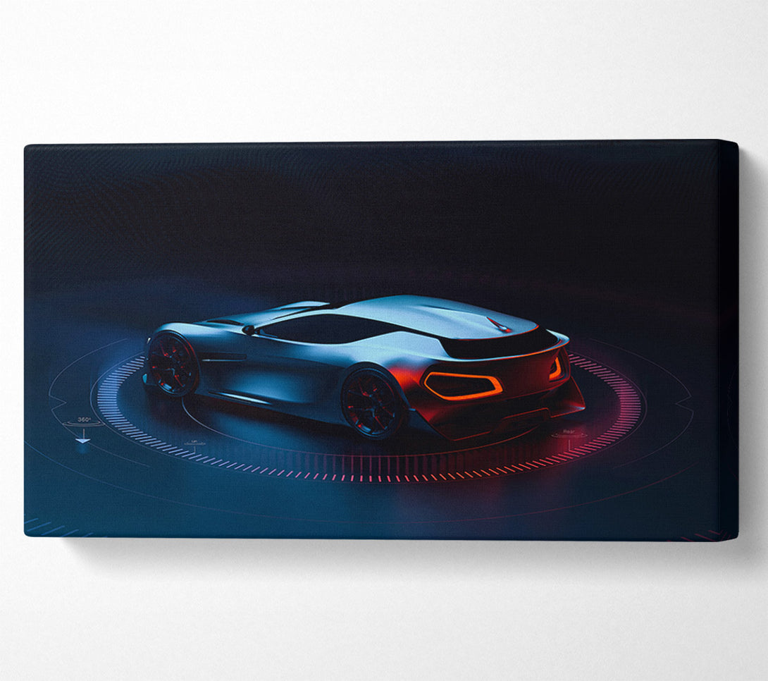  A Canvas Print of Full Spin futuristic car Canvas Print