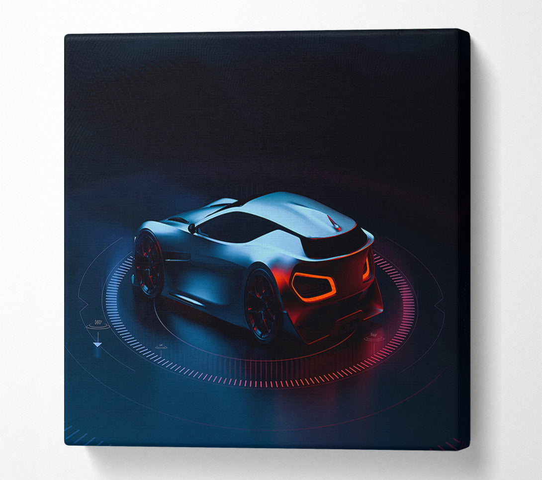  A Canvas Print of Full Spin futuristic car Canvas Print