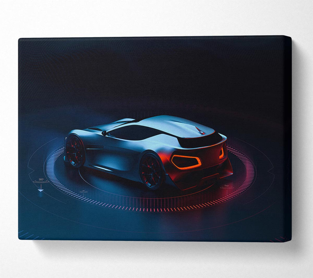 A Canvas Print of Full Spin futuristic car Canvas Print