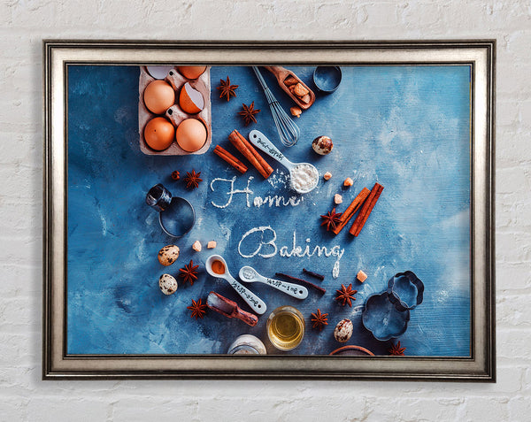 Home baking in flour Framed Print