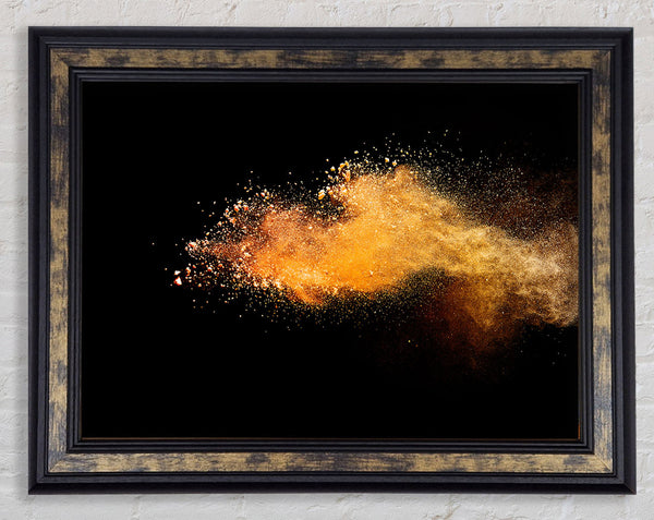Orange powder airborn Framed Print