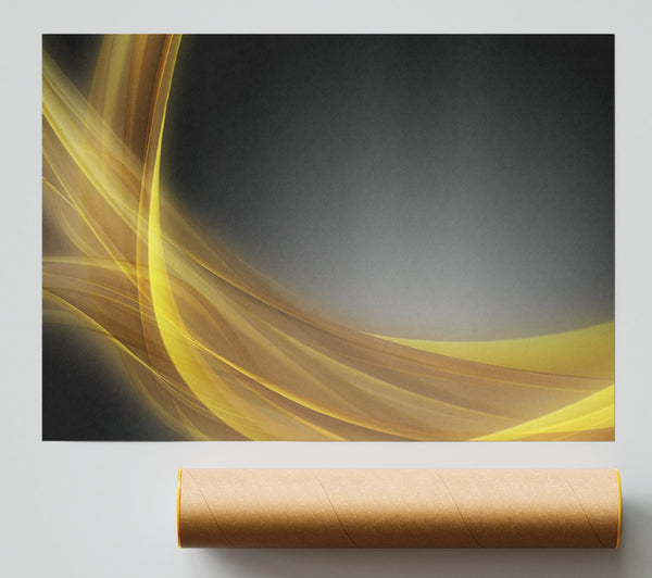 Yellow Swirls Through The Gradients Print