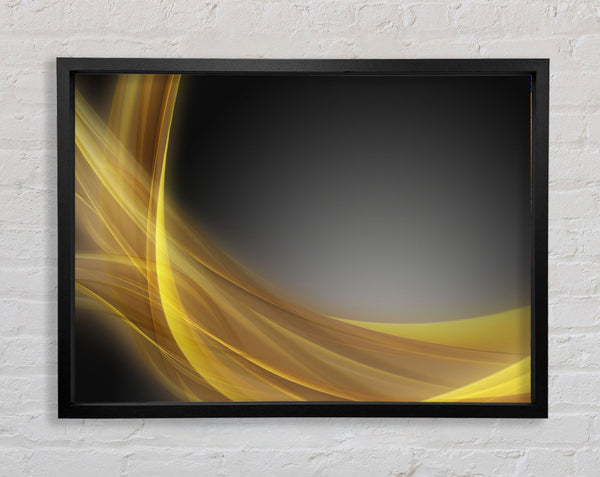 Yellow swirls through the gradients Framed Print