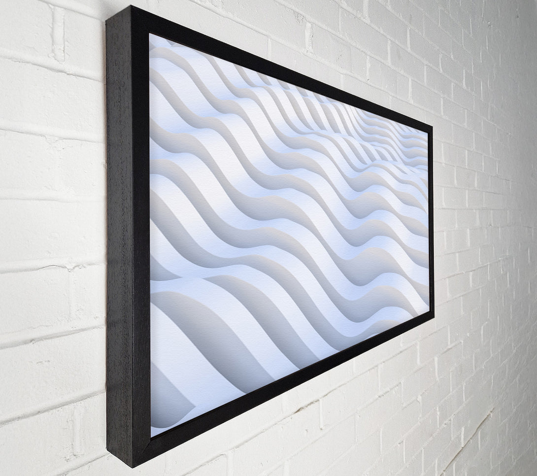  A Canvas Print of Wavy shapes in white Canvas Art