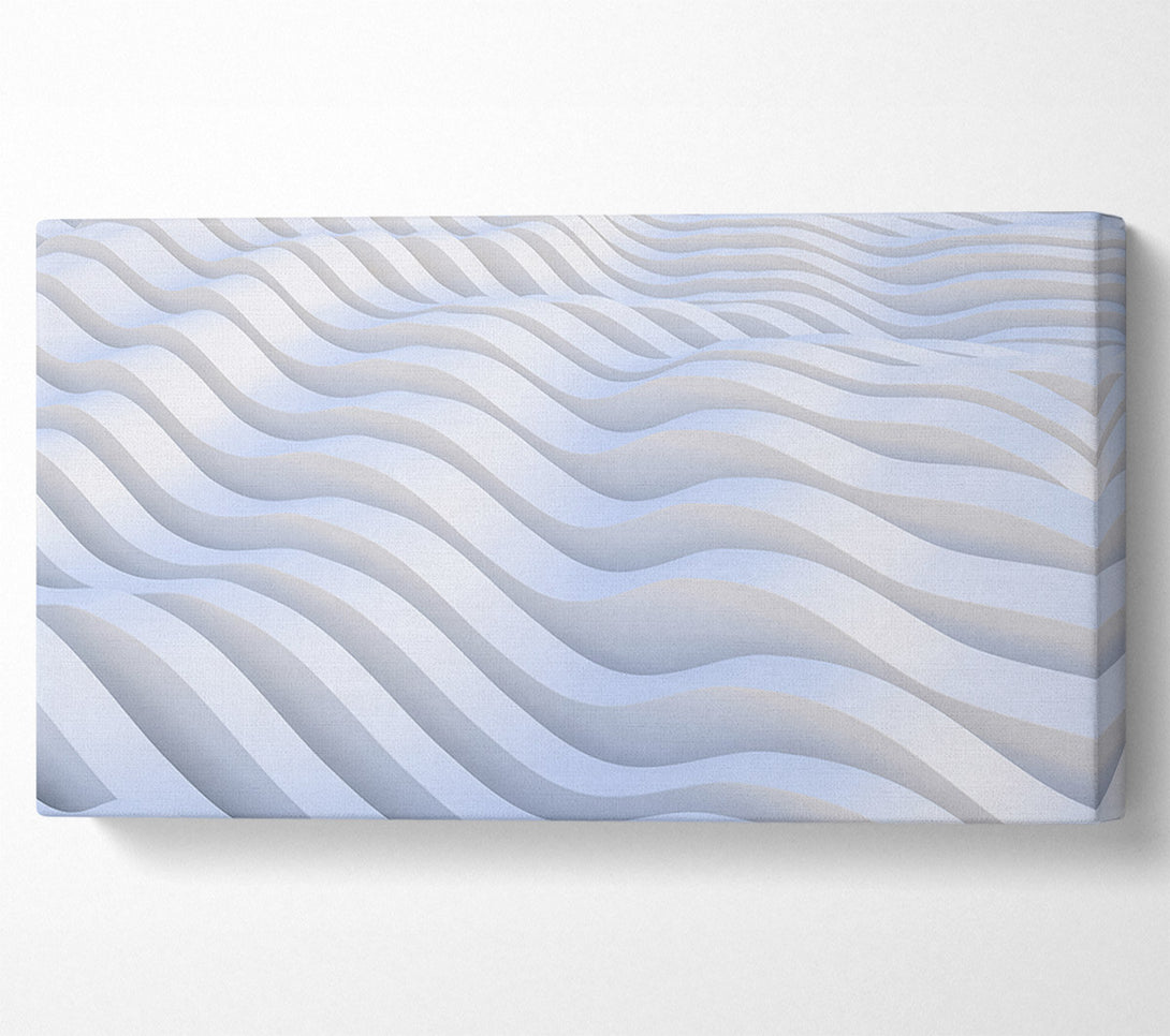  A Canvas Print of Wavy shapes in white Canvas Art